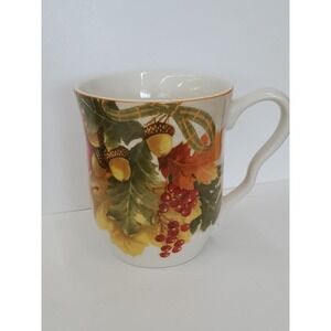 222 Fifth, 'Autumn Celebration' Porcelain, Coffee Mug - 14 oz Capacity